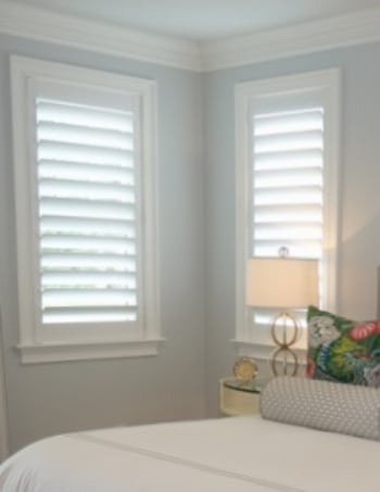 Plantation shutters with hidden tilt rods in Las Vegas